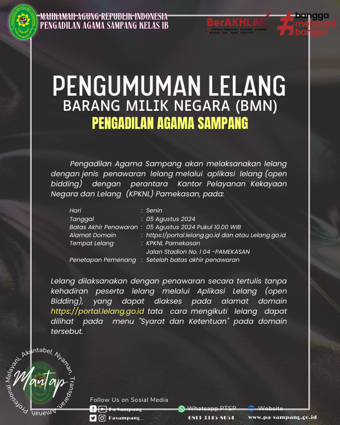 PENGUMUMAN LELANG